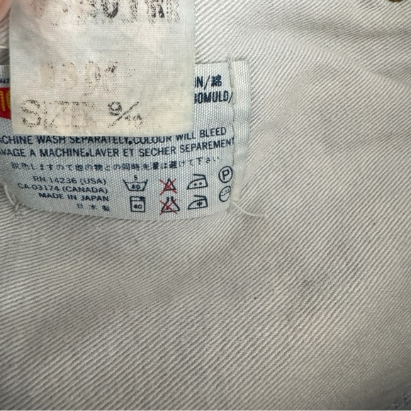 Big John Japanese Denim Skirt Size 9/10 Button Back Vent 100 Cotton - Picture 13 of 16